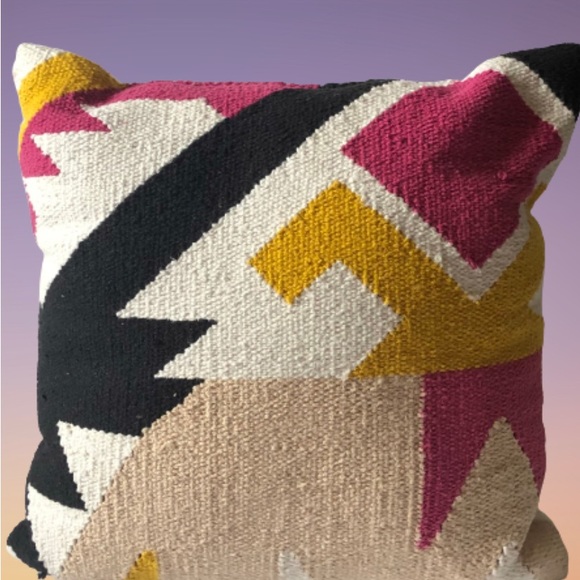 Accent Pillow Heavy Woven Fabric Multi Colors - Picture 2 of 6